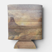 Desert Landscape Monument Valley And Cloudy Sky Blikjeskoeler (Achterkant)