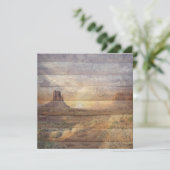 Desert Landscape Monument Valley And Cloudy Sky Kaart (Staand voorkant)