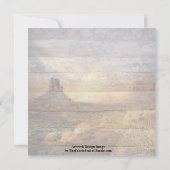 Desert Landscape Monument Valley And Cloudy Sky Kaart (Achterkant)