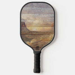 Desert Landscape Monument Valley And Cloudy Sky Pickleball Paddle