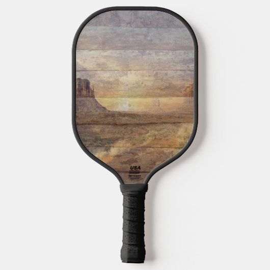 Desert Landscape Monument Valley And Cloudy Sky Pickleball Paddle (Achterkant)