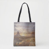 Desert Landscape Monument Valley And Cloudy Sky    Tote Bag (Voorkant)