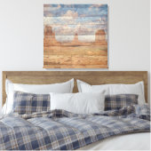 Desert Landscape Sandstone Buttes And Heavenly Sky Canvas Afdruk (Insitu (Slaapkamer))