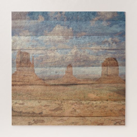 Desert Landscape Sandstone Buttes And Heavenly Sky Legpuzzel (Verticaal)