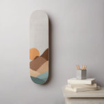 Desert Landscape Skateboard<br><div class="desc">Een woestijnzon en bergen landschapsskateboard, boho stijl. Terracotta, bisque en groen.</div>