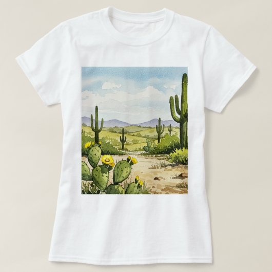 Desert landscape t-shirt (Design voorkant)