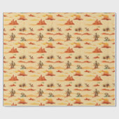 Desert Landschap Arizona Patroon Cadeaupapier (Vlak)