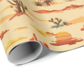 Desert Landschap Arizona Patroon Cadeaupapier (Rol Hoek)