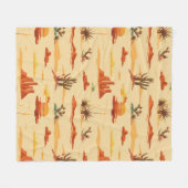 Desert Landschap Arizona Patroon Fleece Deken (Voorkant (Horizontaal))
