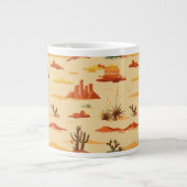 Desert Landschap Arizona Patroon Grote Koffiekop (Voorkant)