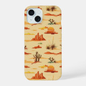 Desert Landschap Arizona Patroon iPhone 15 Case (Achterkant)