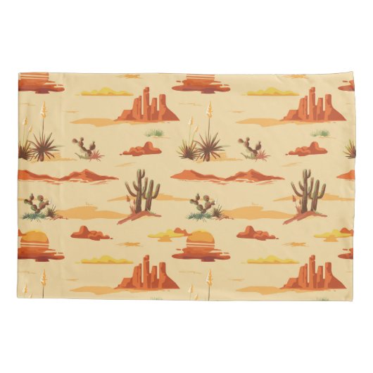 Desert Landschap Arizona Patroon Kussensloop (Achterkant-Links)