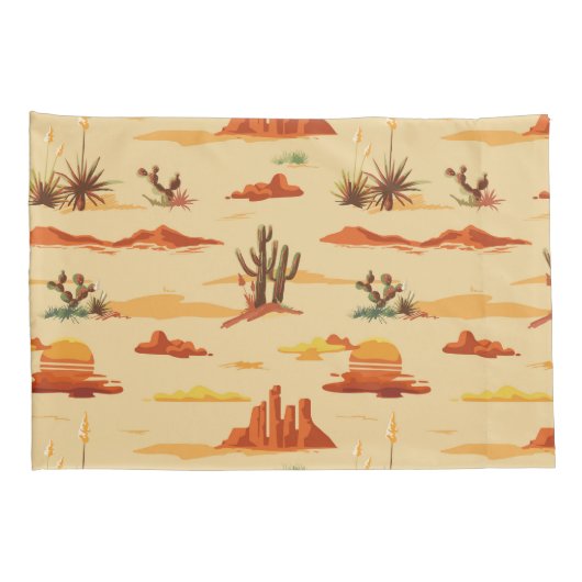 Desert Landschap Arizona Patroon Kussensloop (Achterkant-Rechts)
