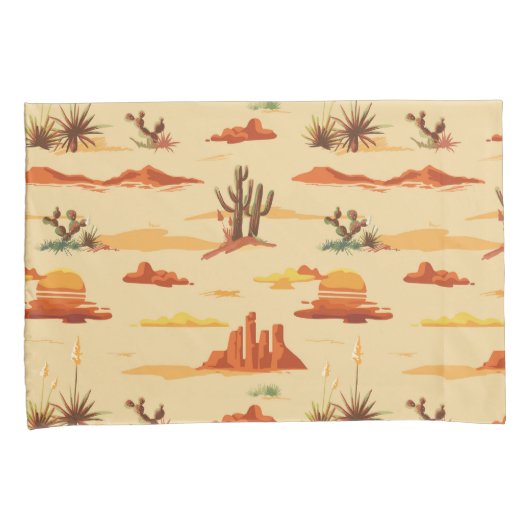 Desert Landschap Arizona Patroon Kussensloop (Voorkant-Rechts)