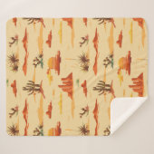 Desert Landschap Arizona Patroon Sherpa Deken (Voorkant (horizontaal))