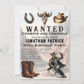 Desert Lasso Western Cowboy Pet Verjaardagsfeest Kaart (Voorkant)