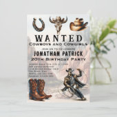 Desert Lasso Western Cowboy Pet Verjaardagsfeest Kaart (Staand voorkant)