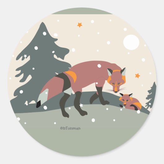 Desert Life fox sticker voor arrangementen (Voorkant)