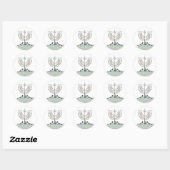 DESERT LIFE Hanukkah 2 Magpies/menorah Ronde Sticker (Vel)