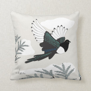 DESERT Life Magpie met sage Kussen