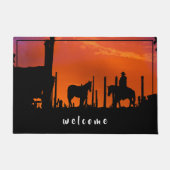 DESERT LIGHTS COWBOY TRAIL DOORMAT DEURMAT (Voorkant)