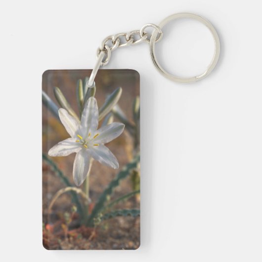 Desert Lily Wildbloblobloemen Sleutelhanger (achterkant)