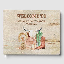Desert Little Cowboy Baby Shower Western Gastenboek