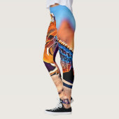 Desert Lizard Close-up Design Leggings (Links)