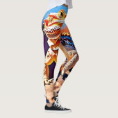 Desert Lizard Close-up Design Leggings (Rechts)
