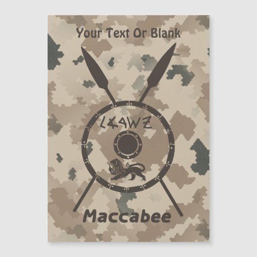 Desert Maccabee Shield and Spears (Voorkant)