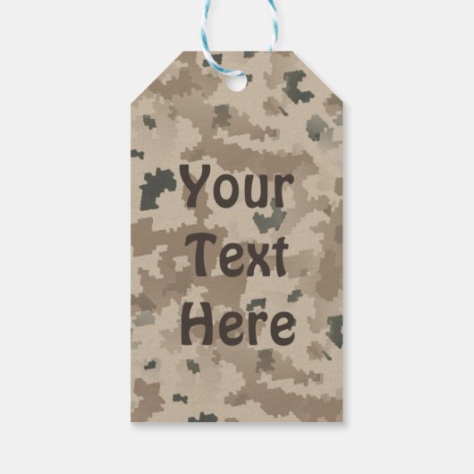 Desert Maccabee Shield and Spears Cadeaulabel (Achterkant)