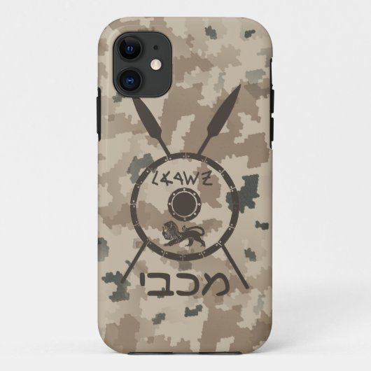 Desert Maccabee Shield and Spears Case-Mate iPhone Case (Achterkant)
