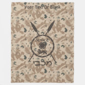 Desert Maccabee Shield and Spears Fleece Deken (Voorkant)