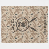 Desert Maccabee Shield and Spears Fleece Deken (Voorkant (Horizontaal))