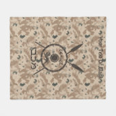 Desert Maccabee Shield and Spears Fleece Deken (Voorkant (Horizontaal))