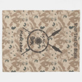 Desert Maccabee Shield and Spears Fleece Deken (Voorkant (Horizontaal))