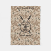 Desert Maccabee Shield and Spears Fleece Deken (Voorkant)