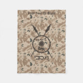 Desert Maccabee Shield and Spears Fleece Deken (Voorkant)