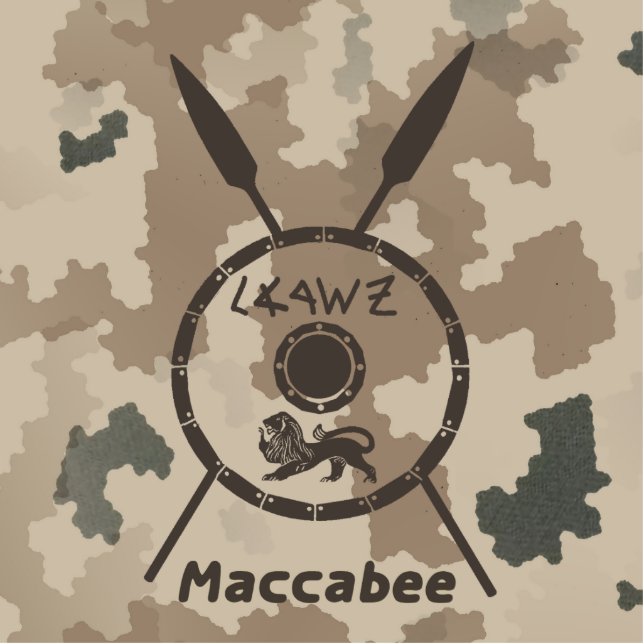 Desert Maccabee Shield and Spears Fotobeeldje Magneet (Voorkant)