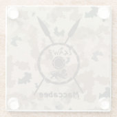 Desert Maccabee Shield and Spears Glazen Onderzetter (Achterkant)