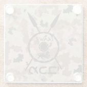 Desert Maccabee Shield and Spears Glazen Onderzetter (Achterkant)