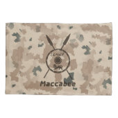 Desert Maccabee Shield and Spears Kussensloop (Achterkant)