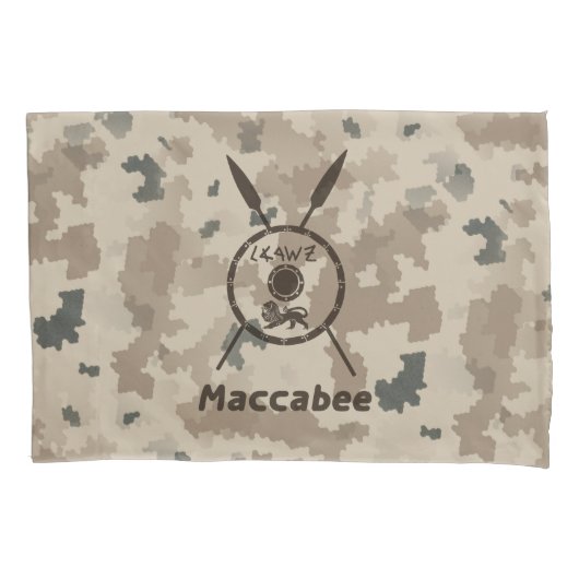 Desert Maccabee Shield and Spears Kussensloop (Voorkant)