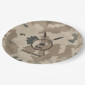 Desert Maccabee Shield and Spears Papieren Bordje (Gekanteld)