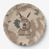 Desert Maccabee Shield and Spears Papieren Bordje (Voorkant)