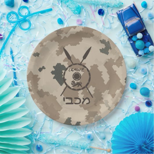 Desert Maccabee Shield and Spears Papieren Bordje (Feest)