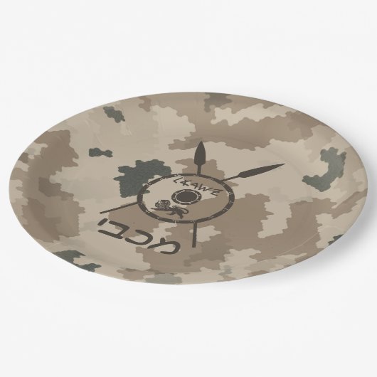 Desert Maccabee Shield and Spears Papieren Bordje (Gekanteld)