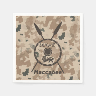 Desert Maccabee Shield and Spears Servetten