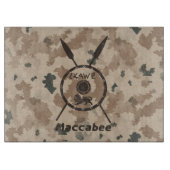 Desert Maccabee Shield and Spears Snijplank (Voorkant)