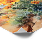 Desert Marigold Floral Arizona Waterverf Poster (Hoek)